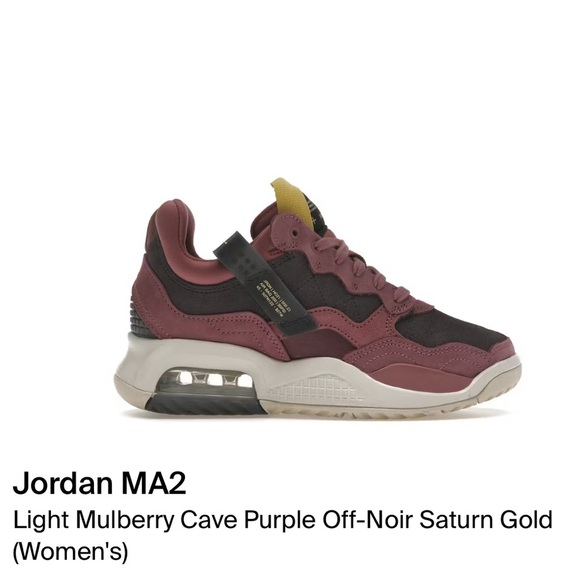 Jordan Shoes - WOMEN’S JORDAN MA2 JUMPMAN LIGHT MULBERRY SATURN GOLD SIZE 8.5